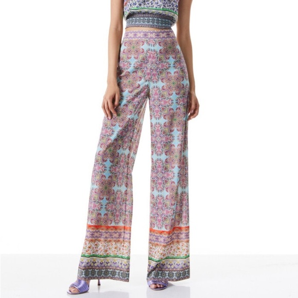 Alice & Olivia Elma High Waisted Wide Leg Pant- Size 6 - Picture 1 of 14